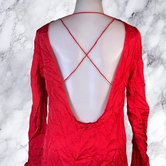 L'Academie Leda Mini Dress - Bright Red - Picture 9 of 11